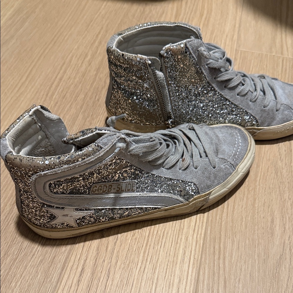 Golden Goose Women's Silver Glitter Sneakers